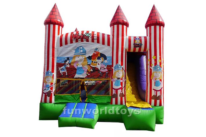 Wickie inflatable bouncers with slide FWZ371