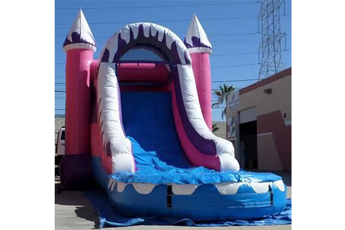 Outdoor bounce house with water slide FWZ286