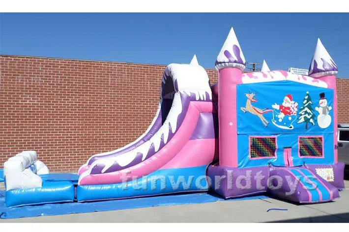 Outdoor bounce house with water slide FWZ286