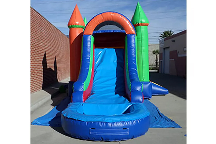 Inflatable white bounce combo house FWZ284