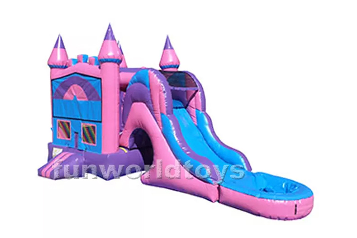 Pink inflatable bounce house combo FWZ310