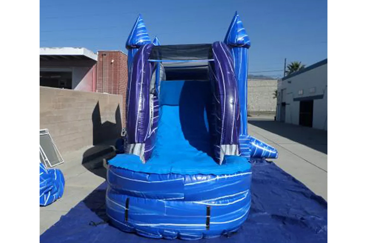 Inflatable Marble bounce house with dry wet slide FWZ359