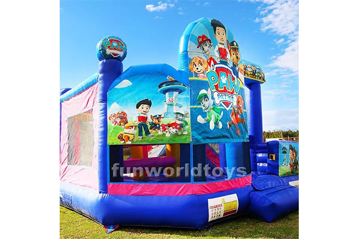 Cute dog bounce house with slide FWZ300