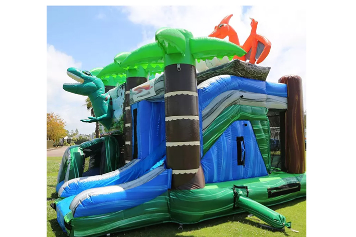 Dinosaur bounce house with inflatable slide FWZ321
