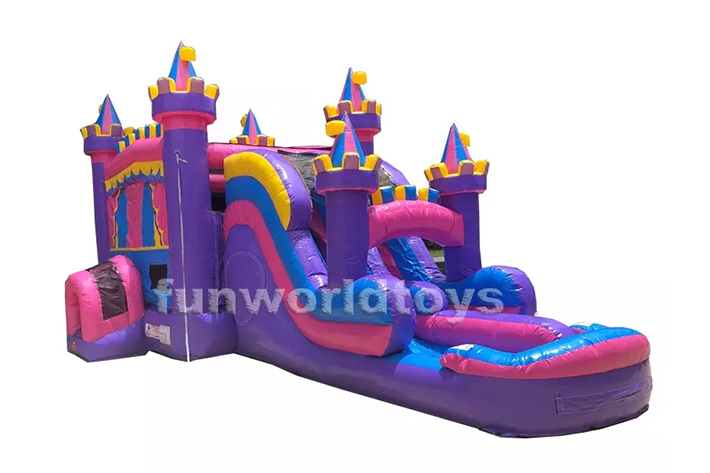 Flag bounce house with slide FWZ358