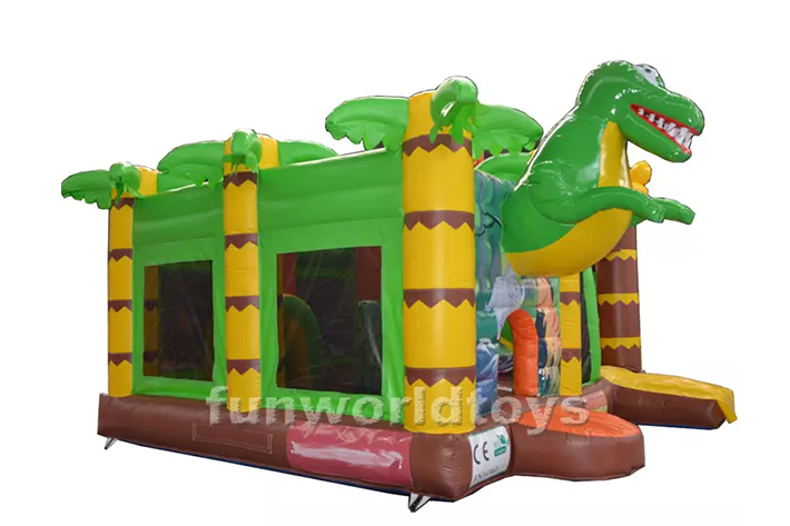 Dinosaur bounce house with inflatable slide FWZ370