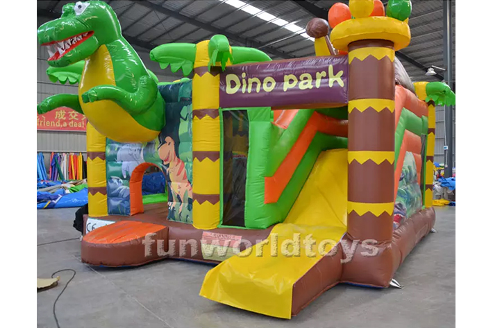 Dinosaur bounce house with inflatable slide FWZ370