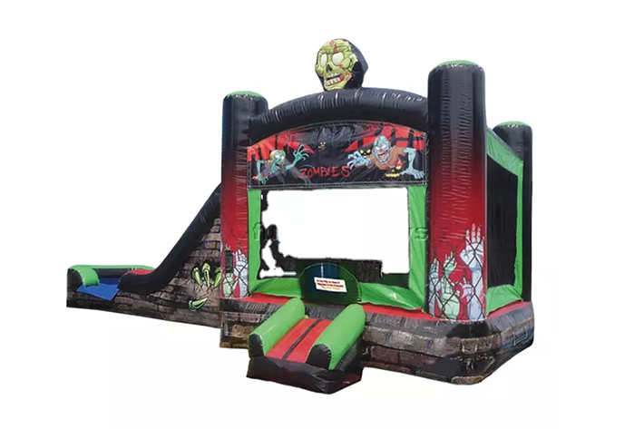 Inflatable Zombie combo with water slide  FWZ349