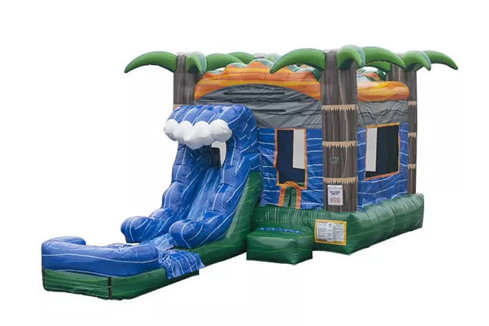 Inflatable bouncers jumping castles with slide  FWZ344