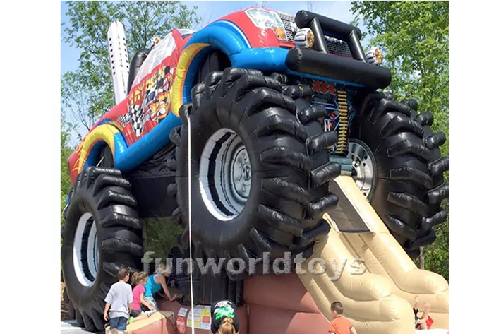 Grave digger monster truck bouncer house FWC244