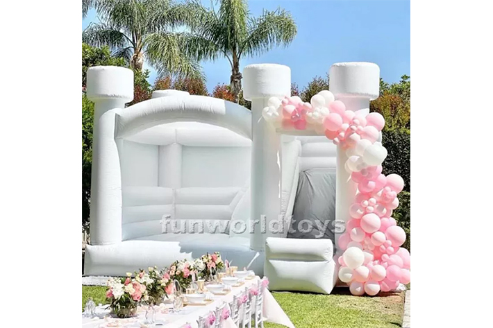 High quality inflatable wedding bouncer with slide FWW36