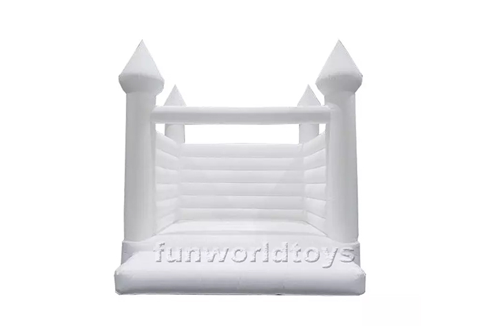 Commercial inflatable white bouncy castle FWW23