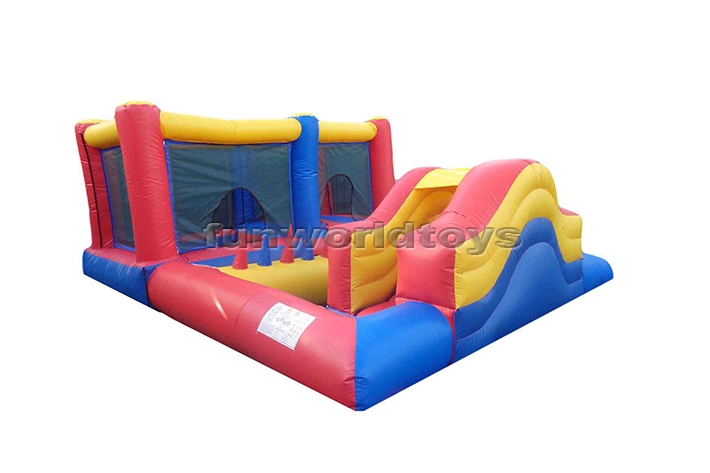 Large Mickey Mouse Printing Inflatable Dry/ Wet Jumper Bouncer With Slide & Climbing With Blower
