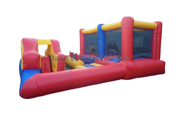 Large Mickey Mouse Printing Inflatable Dry/ Wet Jumper Bouncer With Slide & Climbing With Blower