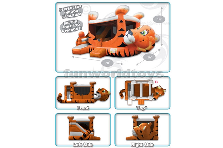 Orient Inflatables Custom Jungle Tiger Bounce House FWZ366