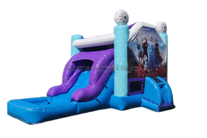 Frozen Inflatable Bouncy Castle With Slide FWZ424