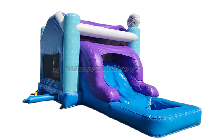 Frozen Inflatable Bouncy Castle With Slide FWZ424