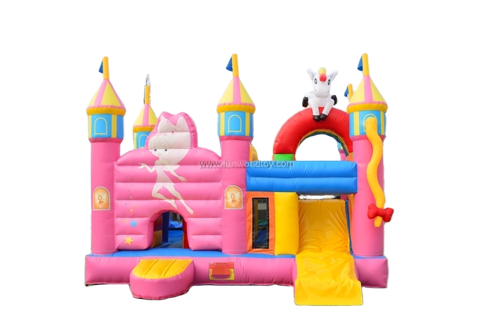 Unicorn Bounce House With Slide FWZ399