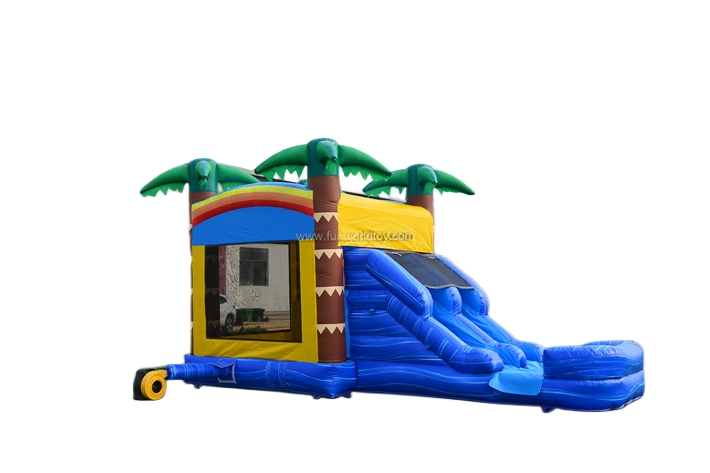 Palm Tree Bounce House With Slide FWZ402
