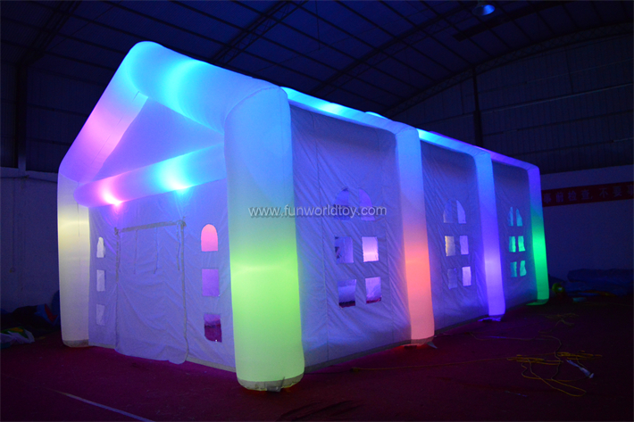 White Oxford Led Inflatable Tent FWT23