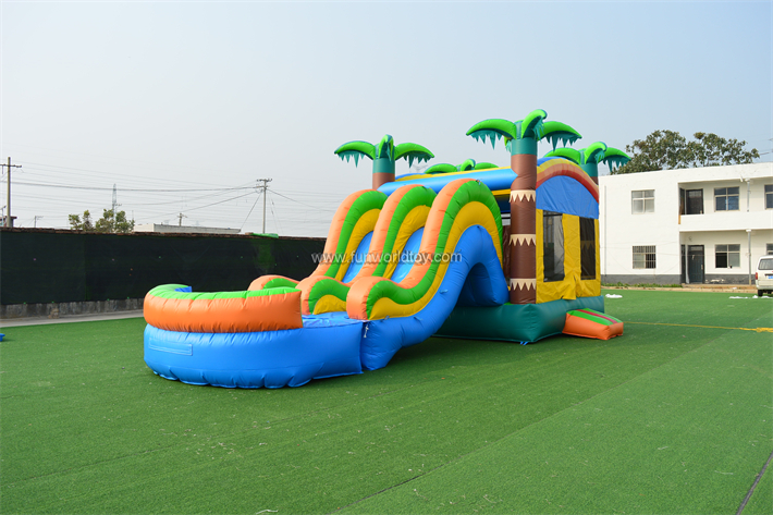 33ft Palmtree Bouncy Castle Slide FWZ416