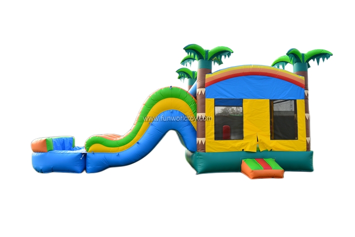 33ft Palmtree Bouncy Castle Slide FWZ416