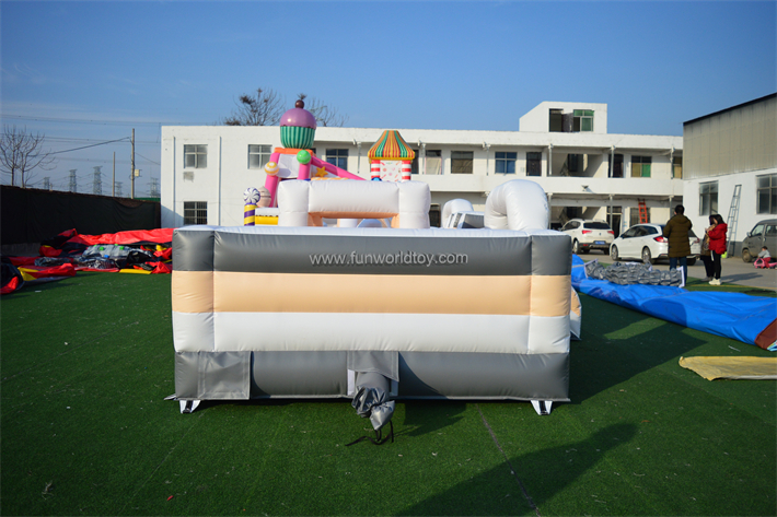 White And Grey Inflatable Fun City  FWF133
