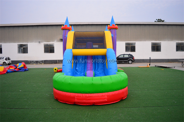 Red Yellow And Blue Slide With Bounce House FWZ418