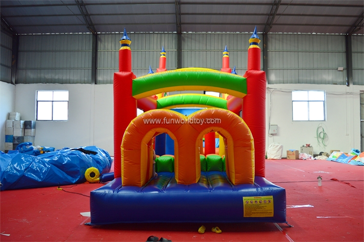 Inflatable Obstacle Course With Slide FWP209
