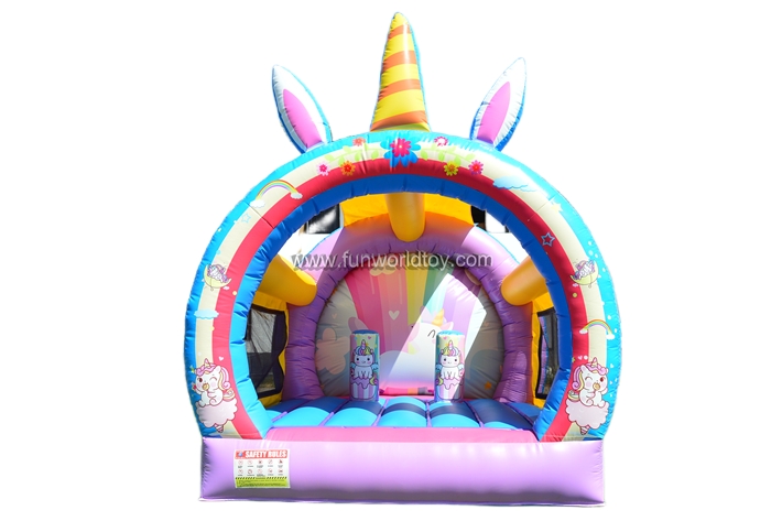 Cute Unicorn Bounce House FWC398