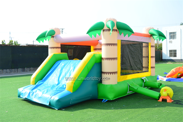 Palm Tree Bouncer With Slide FWZ429