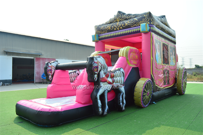 Princess Carriage Bouncer With Slide FWZ430