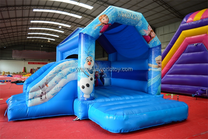 Frozen Olaf Bounce House With Slide FWC404