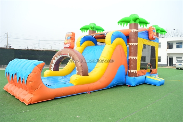 Palm Tree Bounce House With Slide FWZ411