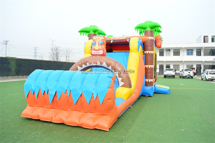 Palm Tree Bounce House With Slide FWZ411