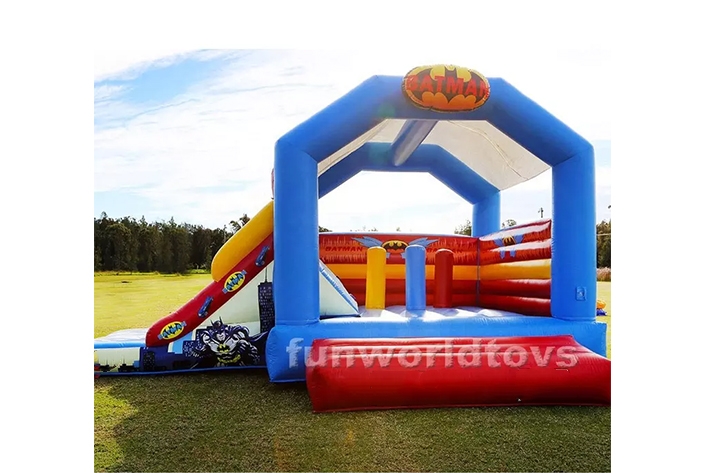 Inflatable color bounce house with slide FWZ323