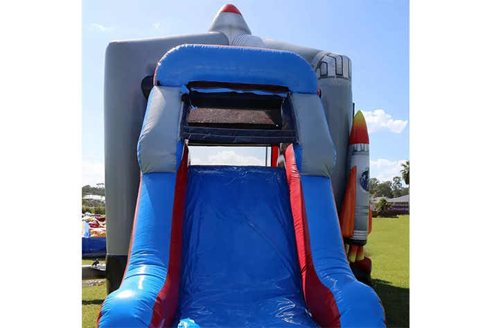 Space themed bounce house with slide FWZ297