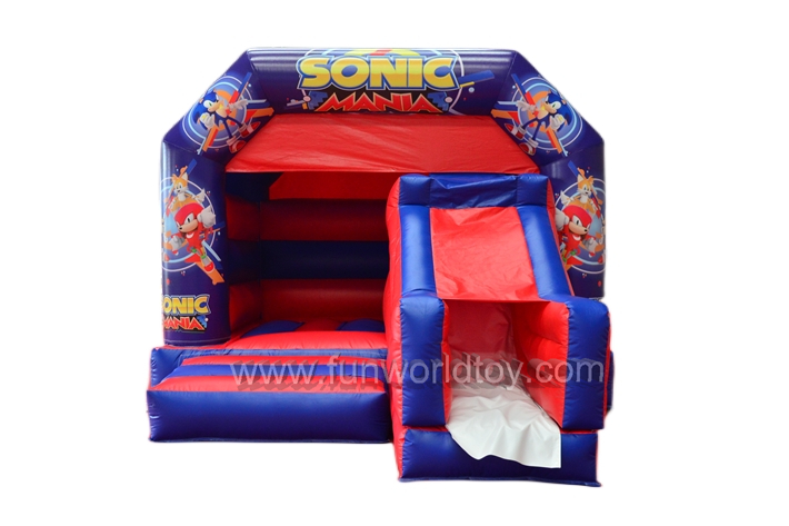 Inflatable Sonic Bouncy Castle With Slide FWZ437