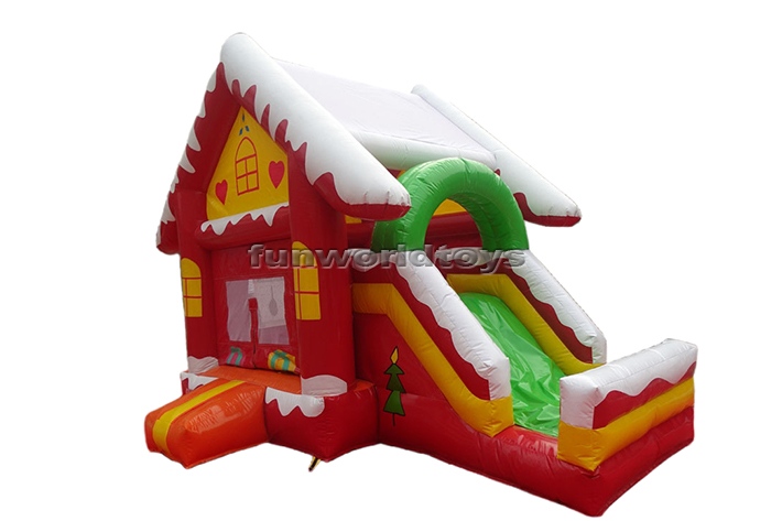 inflatable christmas bouncer with slide FWC407