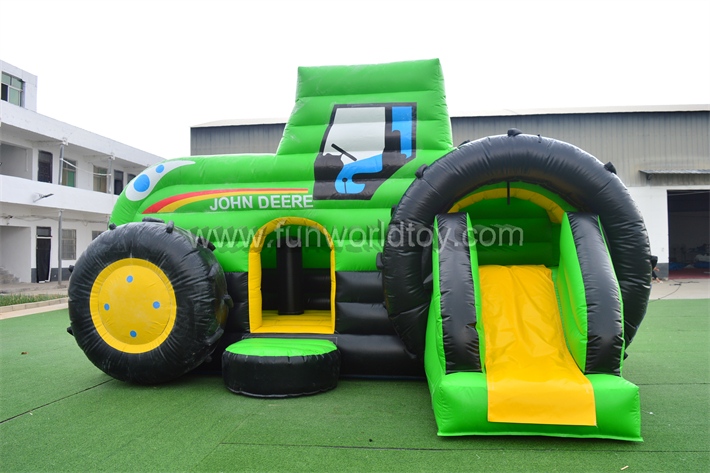 Tractor inflatable bouncer with slide FWZ439