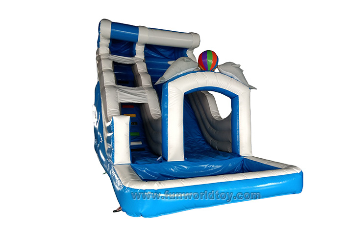 Commercial inflatable dolphin water slides FWD225