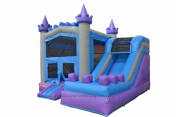 Purple Bounce castle with slide FWZ367