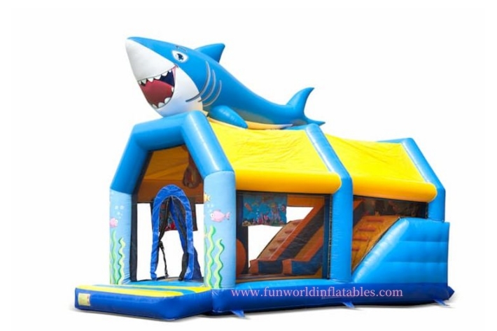 Inflatable Shark Combo With Slide FWZ452