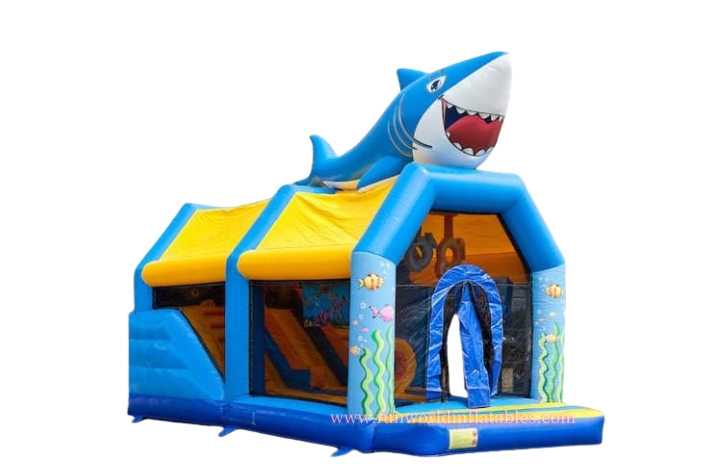 Inflatable Shark Combo With Slide FWZ452