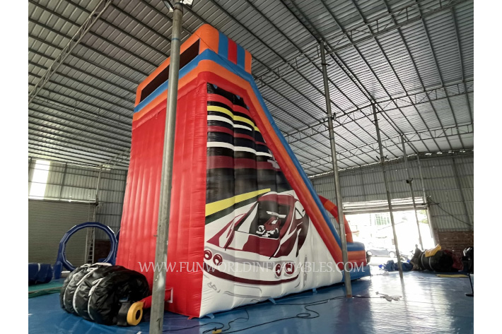 Inflatable race track theme with Slide FWS425