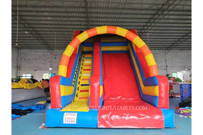 Color Dry Slide Inflatable with Arch FWS424