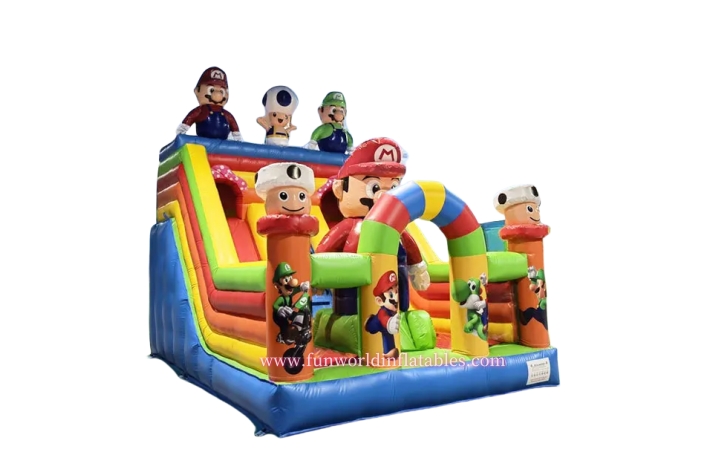 Mario Inflatable Custom Bouncy House With Slide FWD299