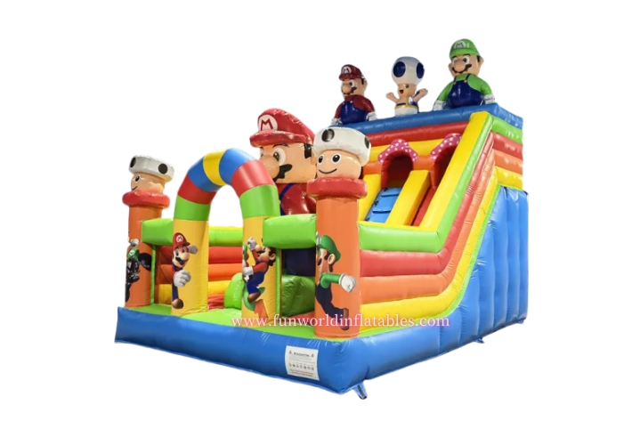 Mario Inflatable Custom Bouncy House With Slide FWD299