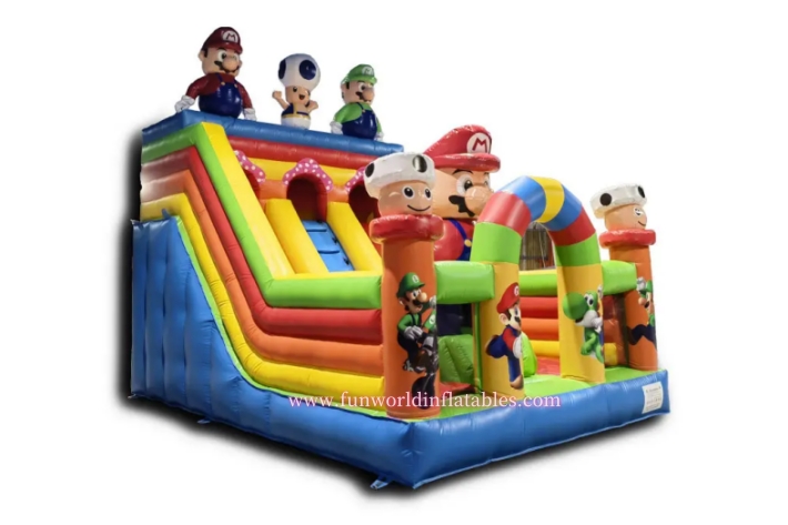 Mario Inflatable Custom Bouncy House With Slide FWD299