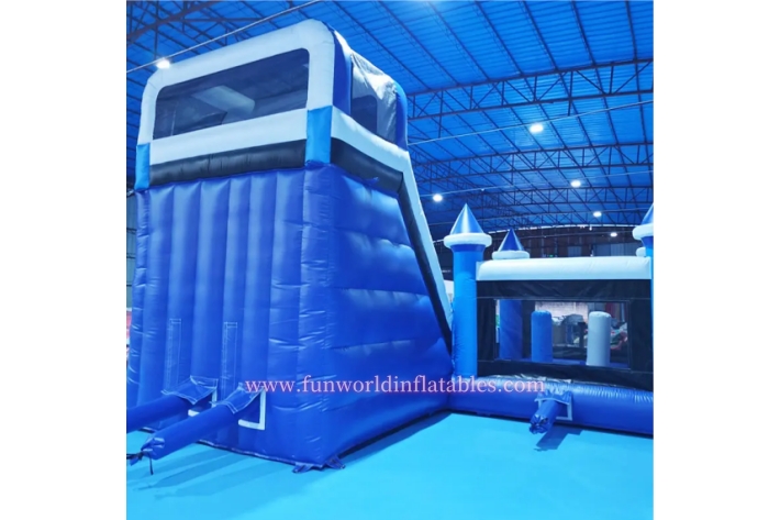 Inflatable Blue Bouncer Castle With Slide FWZ457